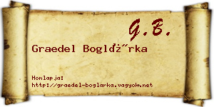Graedel Boglárka névjegykártya
